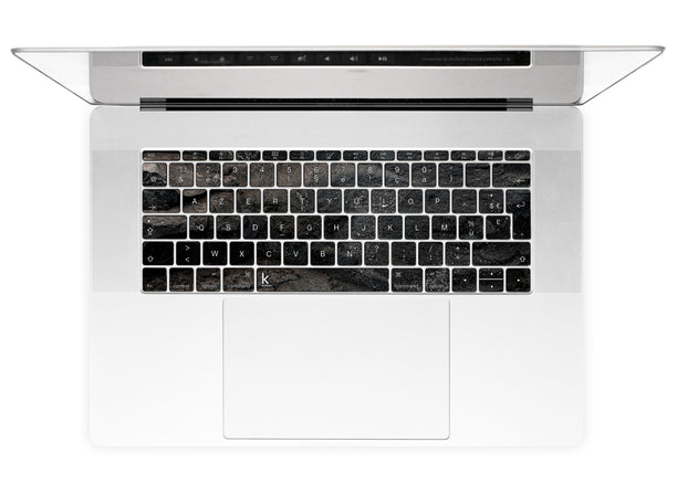Charbon Noir Stickers Autocollants Clavier MacBook