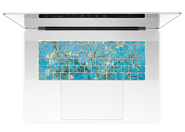 Fleur D'Amande par van Gogh Stickers Autocollants Clavier MacBook