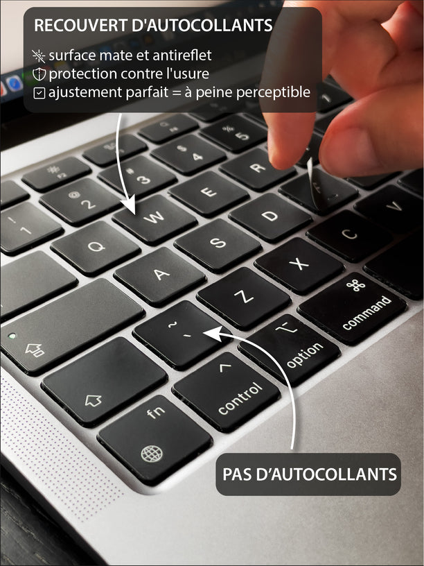 Noir Stickers Autocollants Clavier MacBook 1