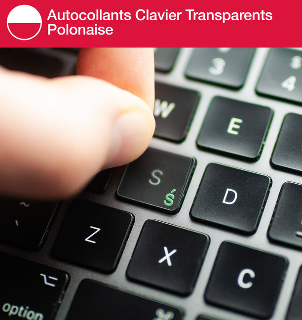 Stickers Autocollants Clavier Transparents Polonaise