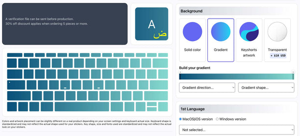 Générateur d'autocollants clavier personnalisés