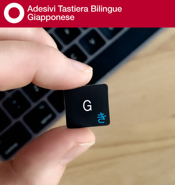 Adesivi Tastiera Bilingue Giapponese