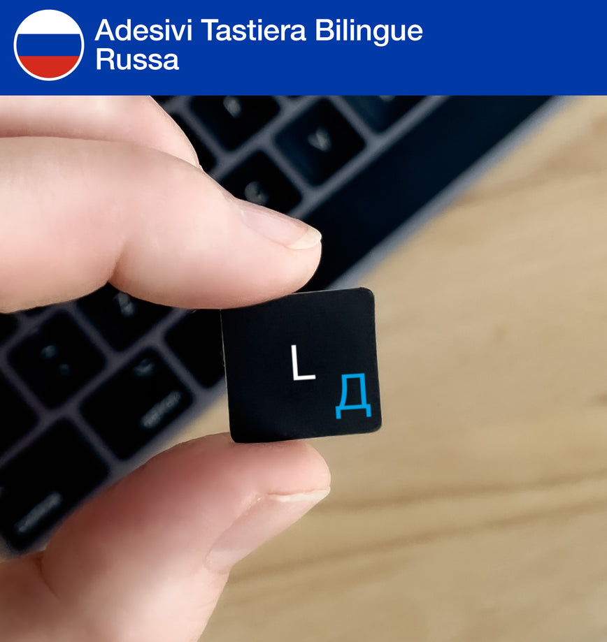 Adesivi Tastiera Bilingue Russa Cirillica