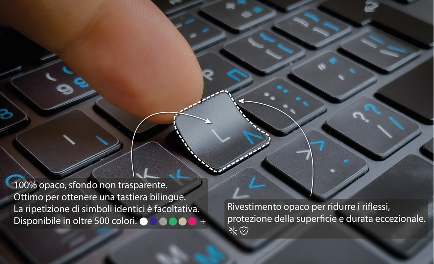 Adesivi Tastiera Bilingue Belga AZERTY 3