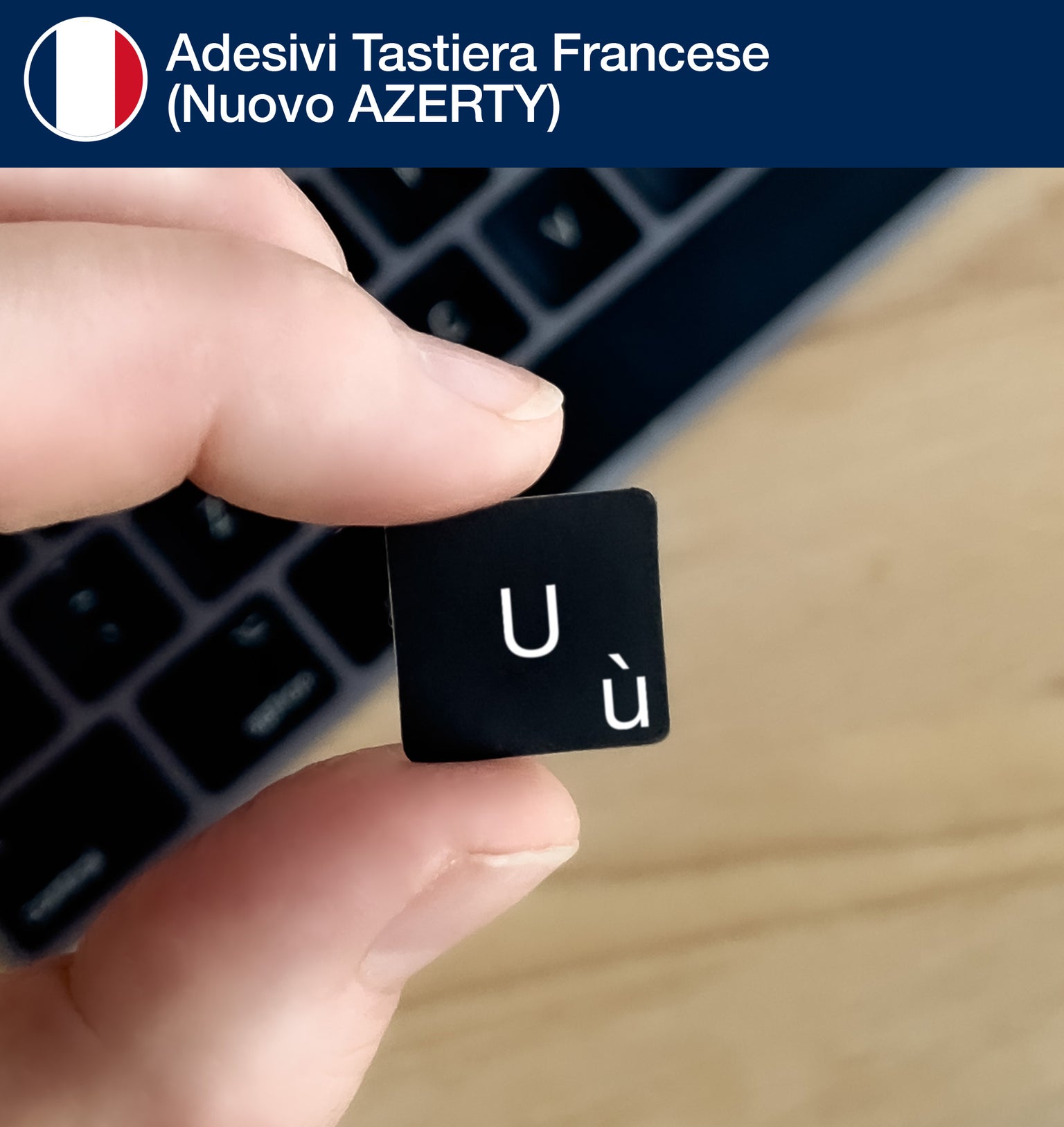 Adesivi Tastiera Francese Nuovo AZERTY