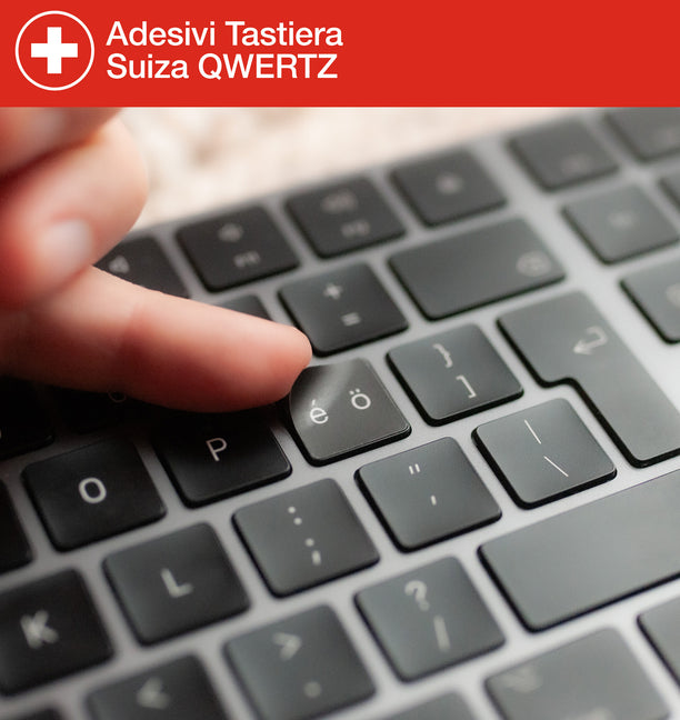 Adesivi Tastiera Suiza Svizzera QWERTZ