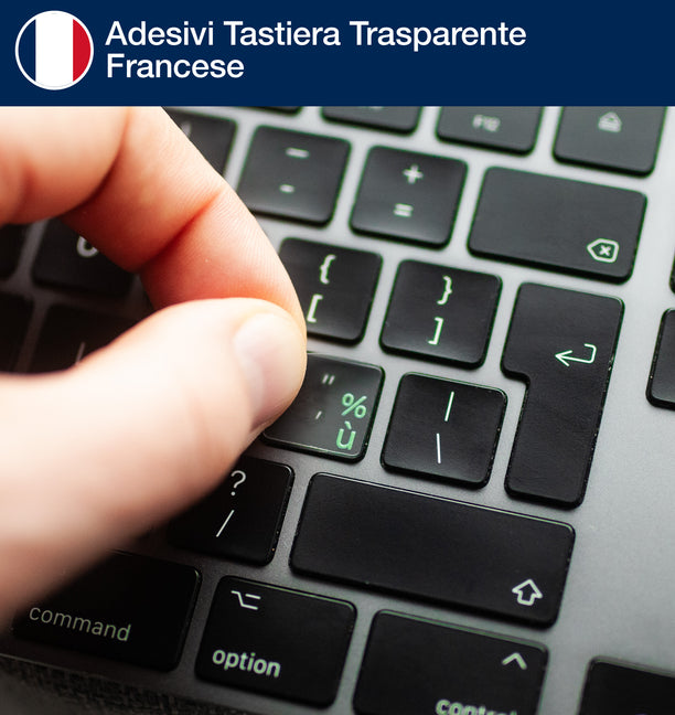 Adesivi Tastiera Trasparente Francese AZERTY