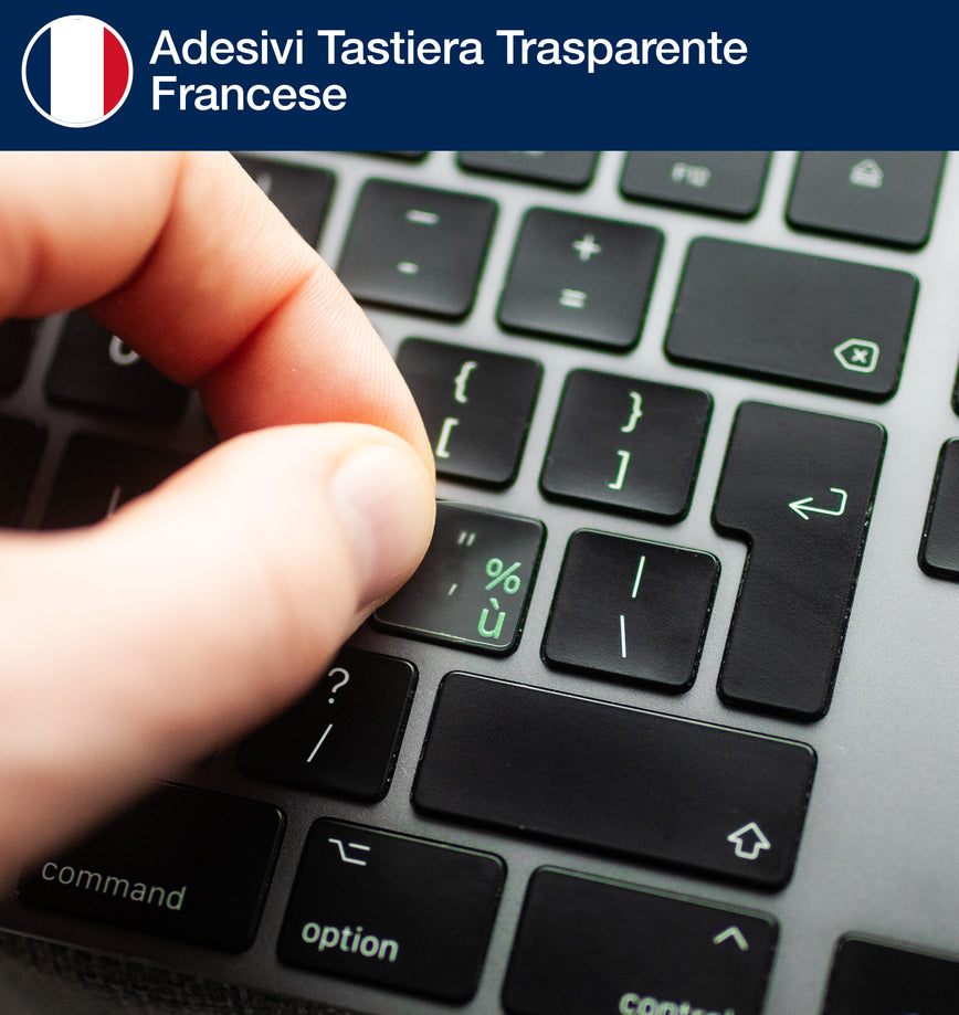 Adesivi Tastiera Trasparente Francese AZERTY