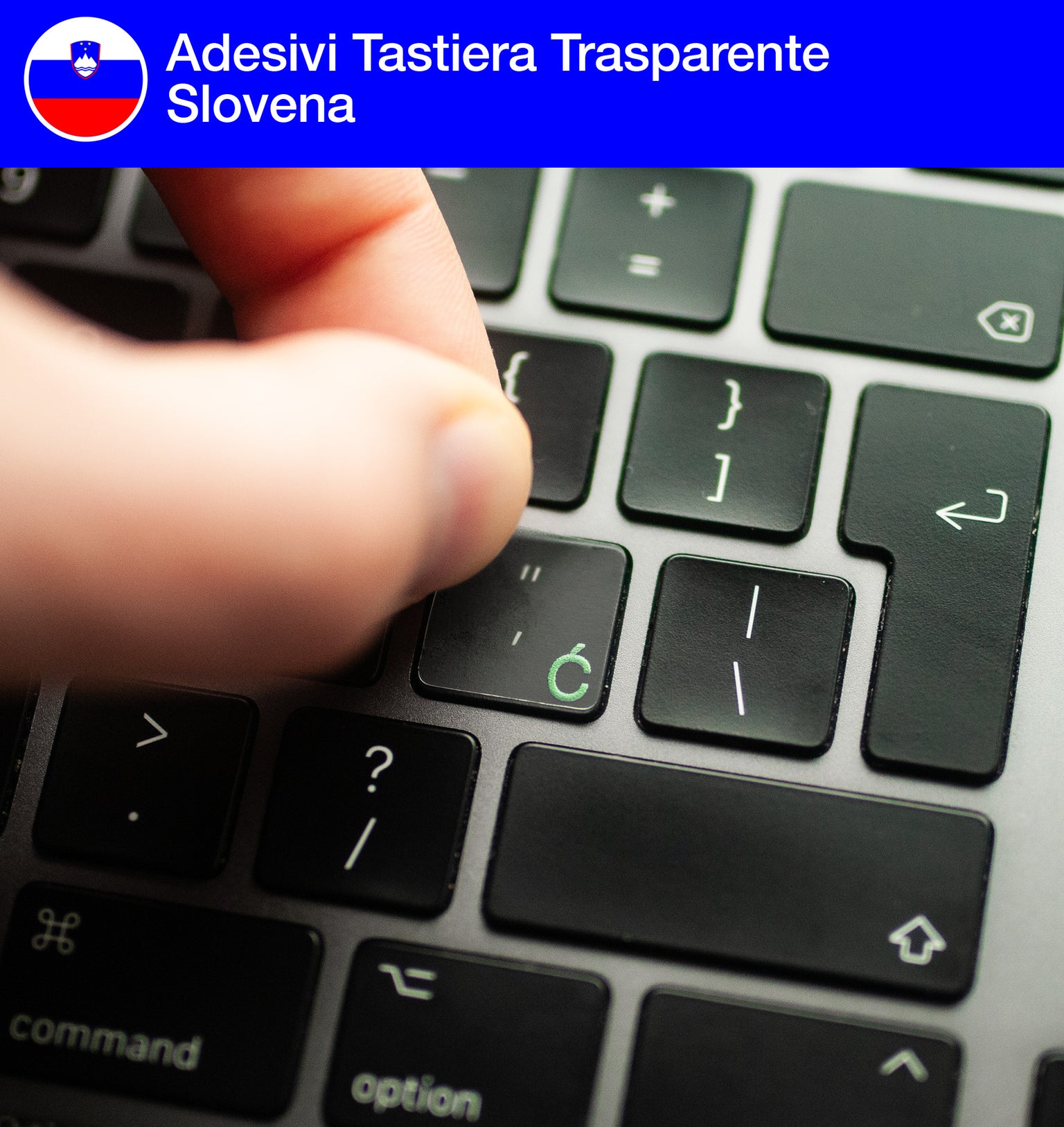 Adesivi Tastiera Trasparente Slovena