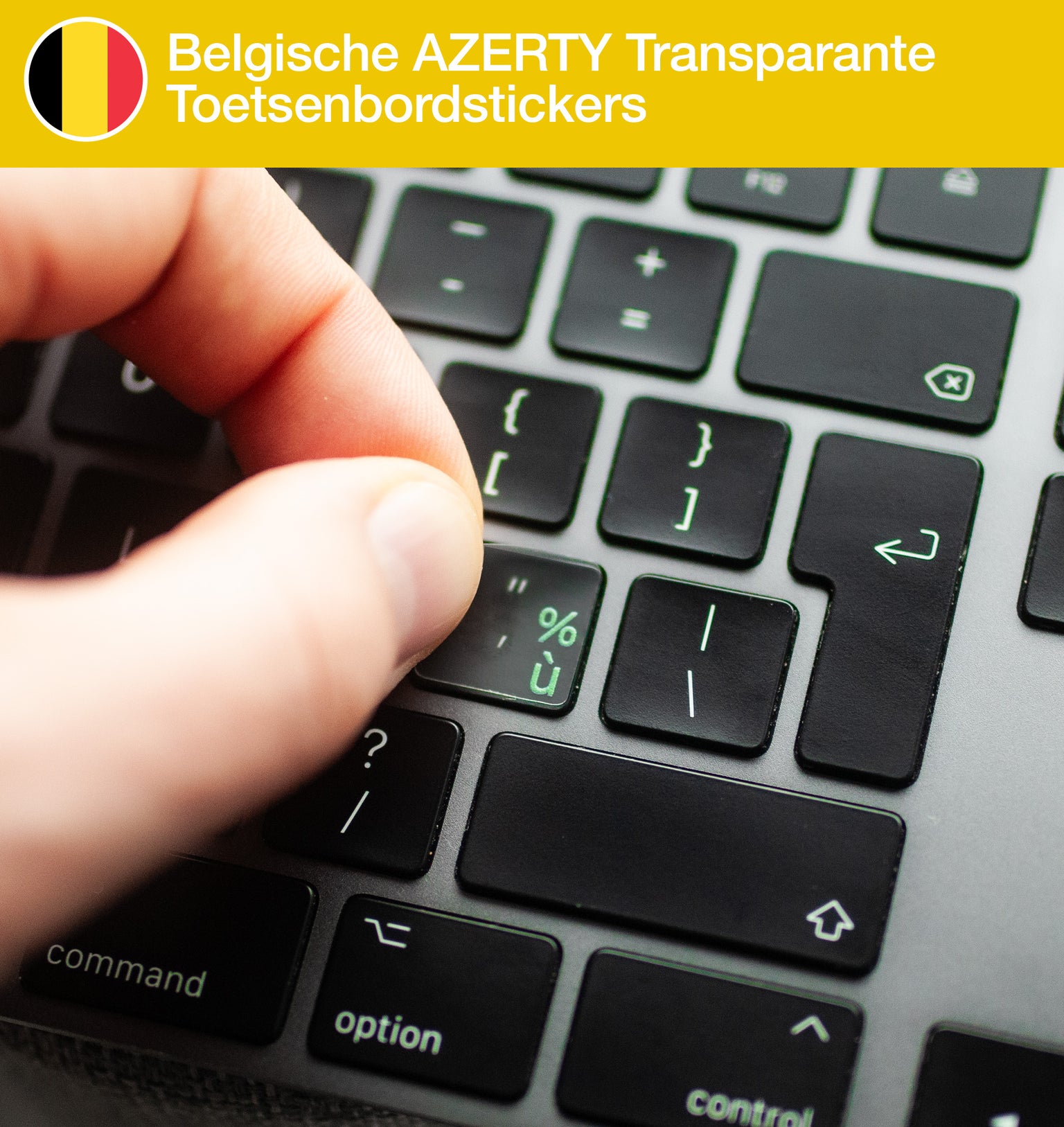 Belgische AZERTY Transparante Toetsenbordstickers