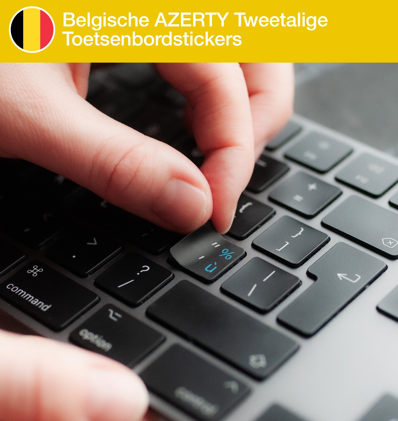 Belgische AZERTY Tweetalige Toetsenbordstickers