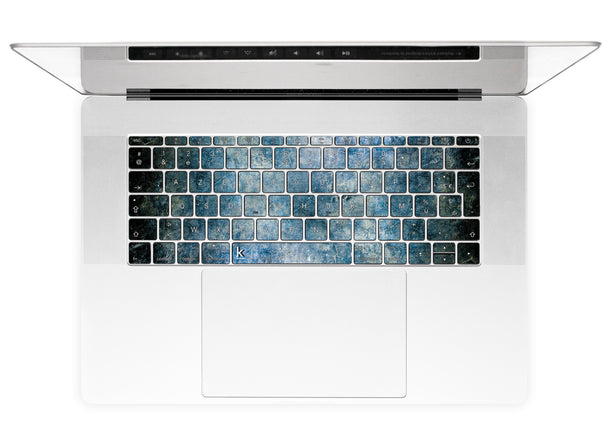Blauer Beton MacBook Tastaturaufkleber