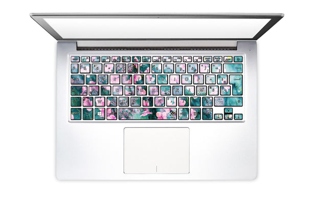 Botanischer Punk Laptop Tastaturaufkleber