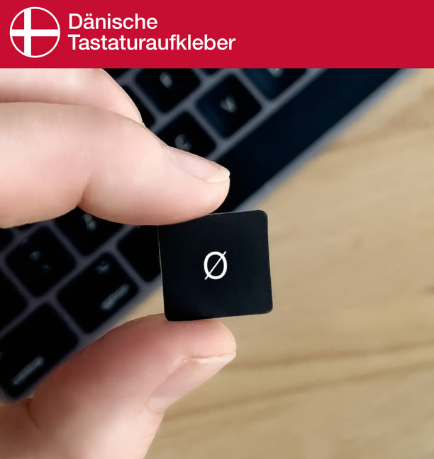 Dänische Tastaturaufkleber