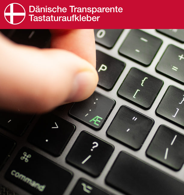 Dänische Transparente Tastaturaufkleber