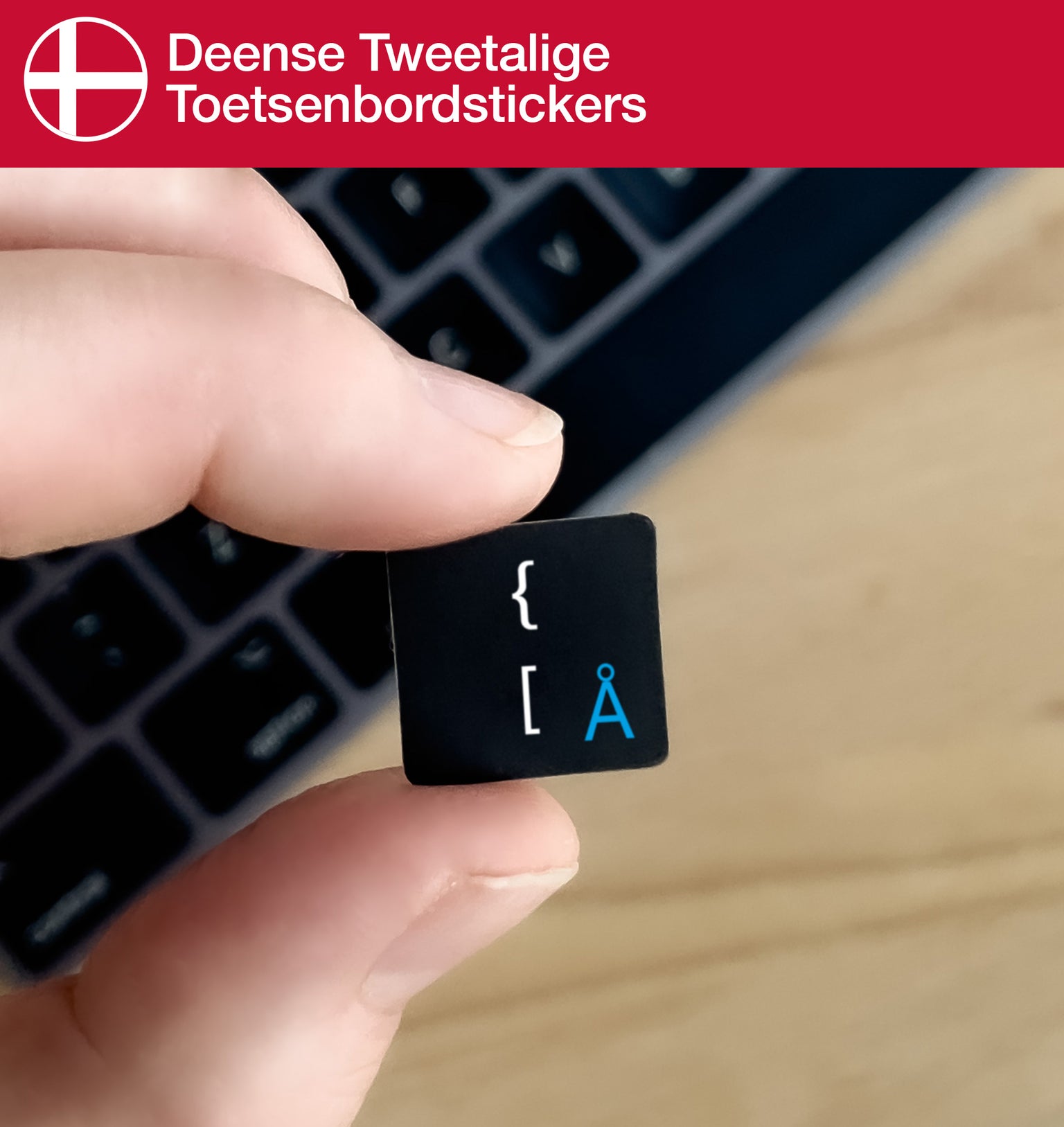 Deense Tweetalige Toetsenbordstickers