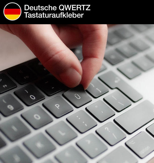 Deutsche (Deutschland und Österreich) QWERTZ Tastaturaufkleber