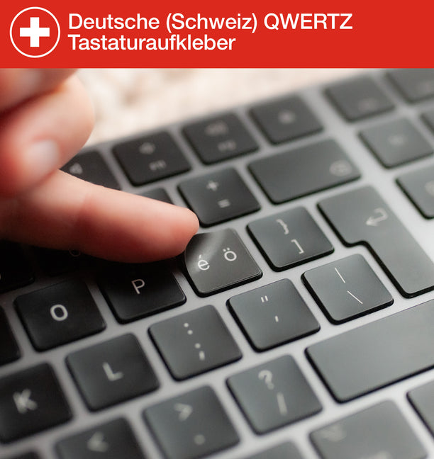 Deutsche (Schweiz) QWERTZ Tastaturaufkleber