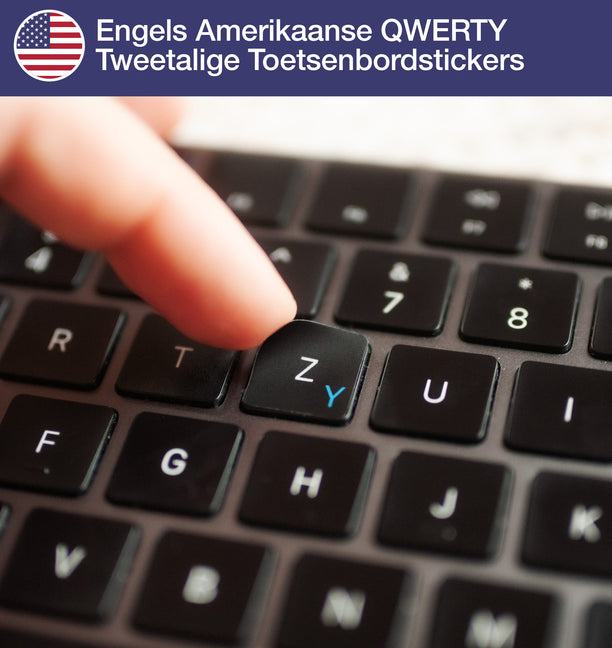 Engelse Amerikaanse QWERTY Tweetalige Toetsenbordstickers