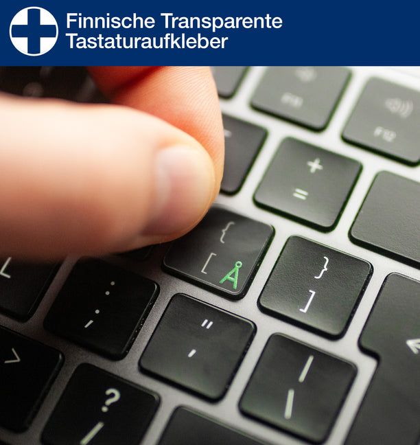 Finnische Transparente Tastaturaufkleber