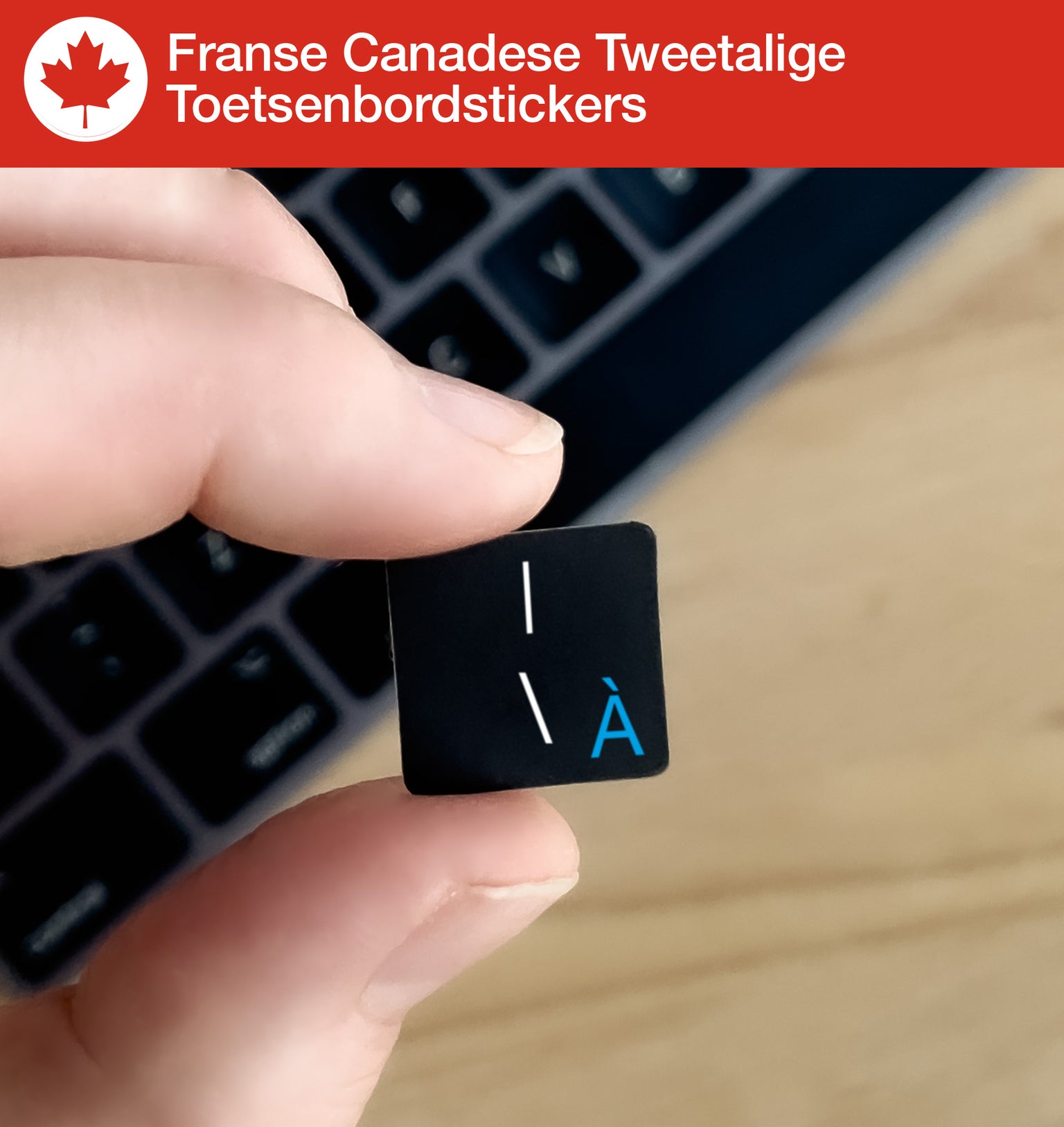 Franse Canadese Tweetalige Toetsenbordstickers