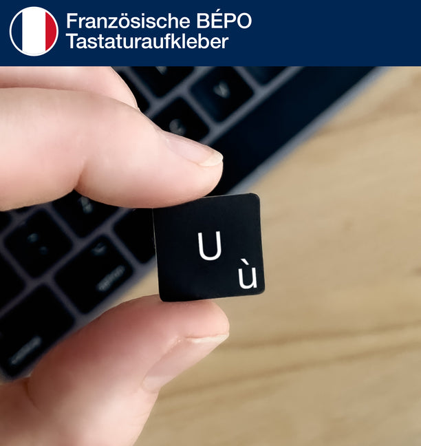 Französische BEPO Tastaturaufkleber