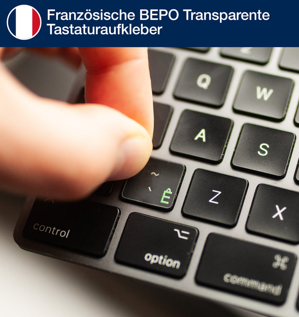 Französische BEPO Transparente Tastaturaufkleber