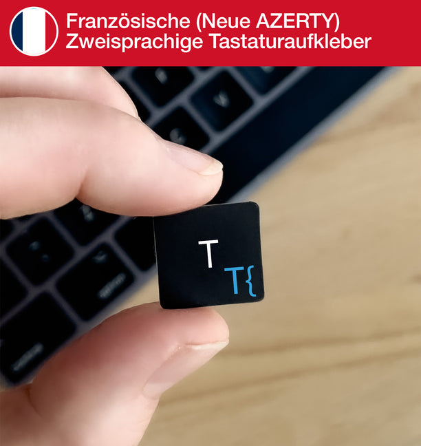 Französische Neue AZERTY Zweisprachige Tastaturaufkleber