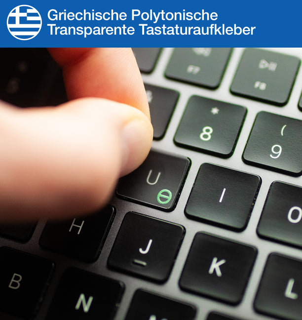 Griechische Polytonische Transparente Tastaturaufkleber