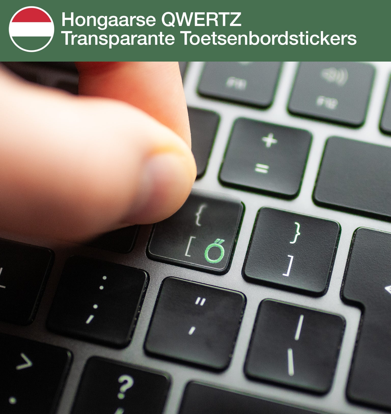 Hongaarse QWERTZ Transparante Toetsenbordstickers