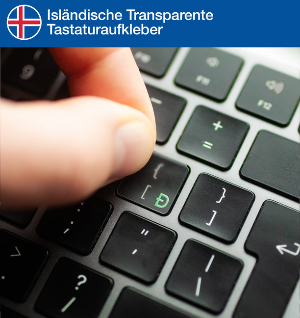 Isländische Transparente Tastaturaufkleber