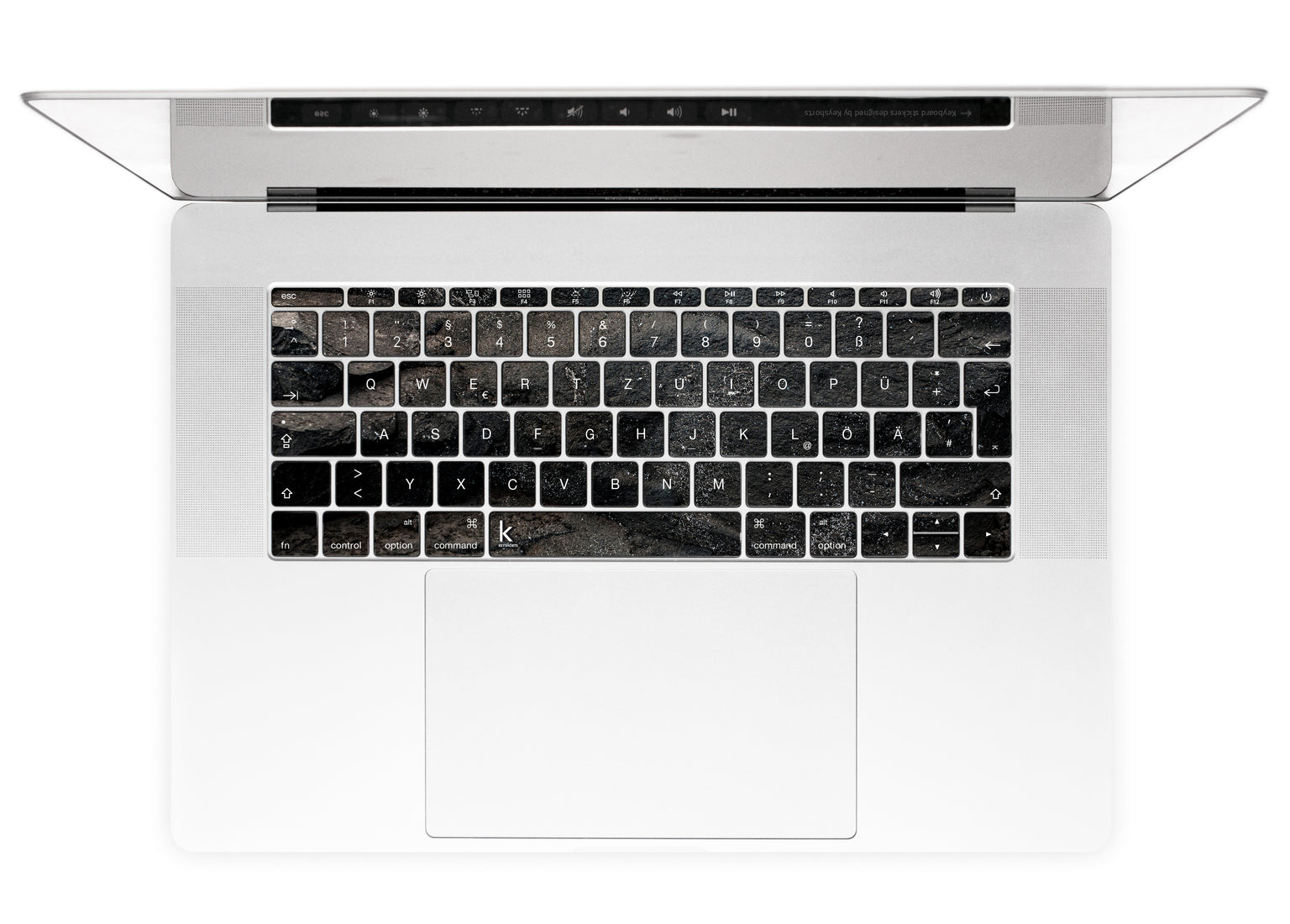 Kohlenschwarz MacBook Tastaturaufkleber