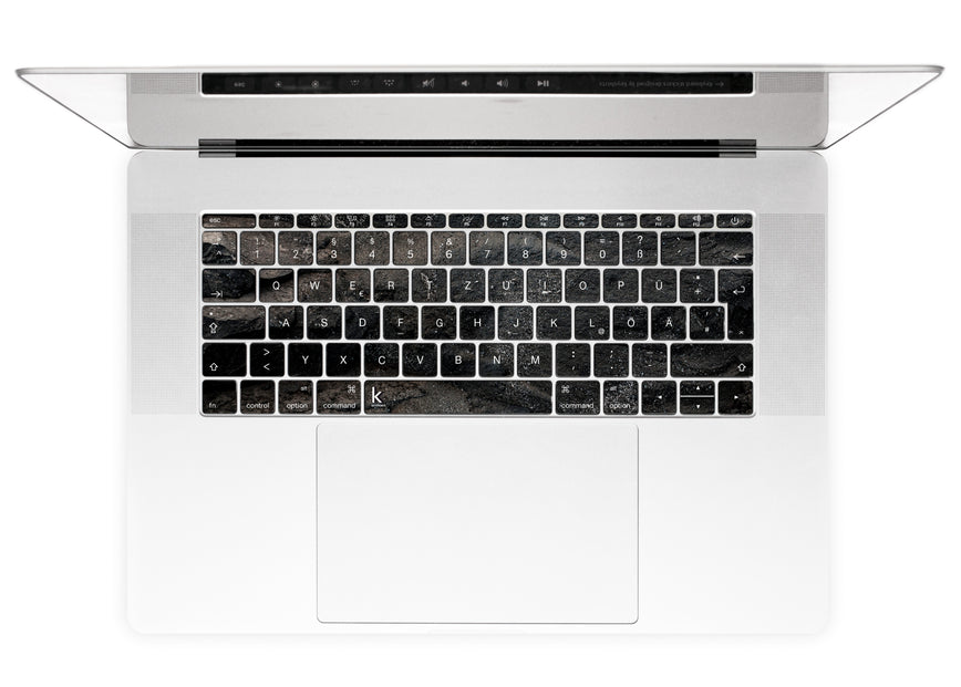 Kohlenschwarz MacBook Tastaturaufkleber