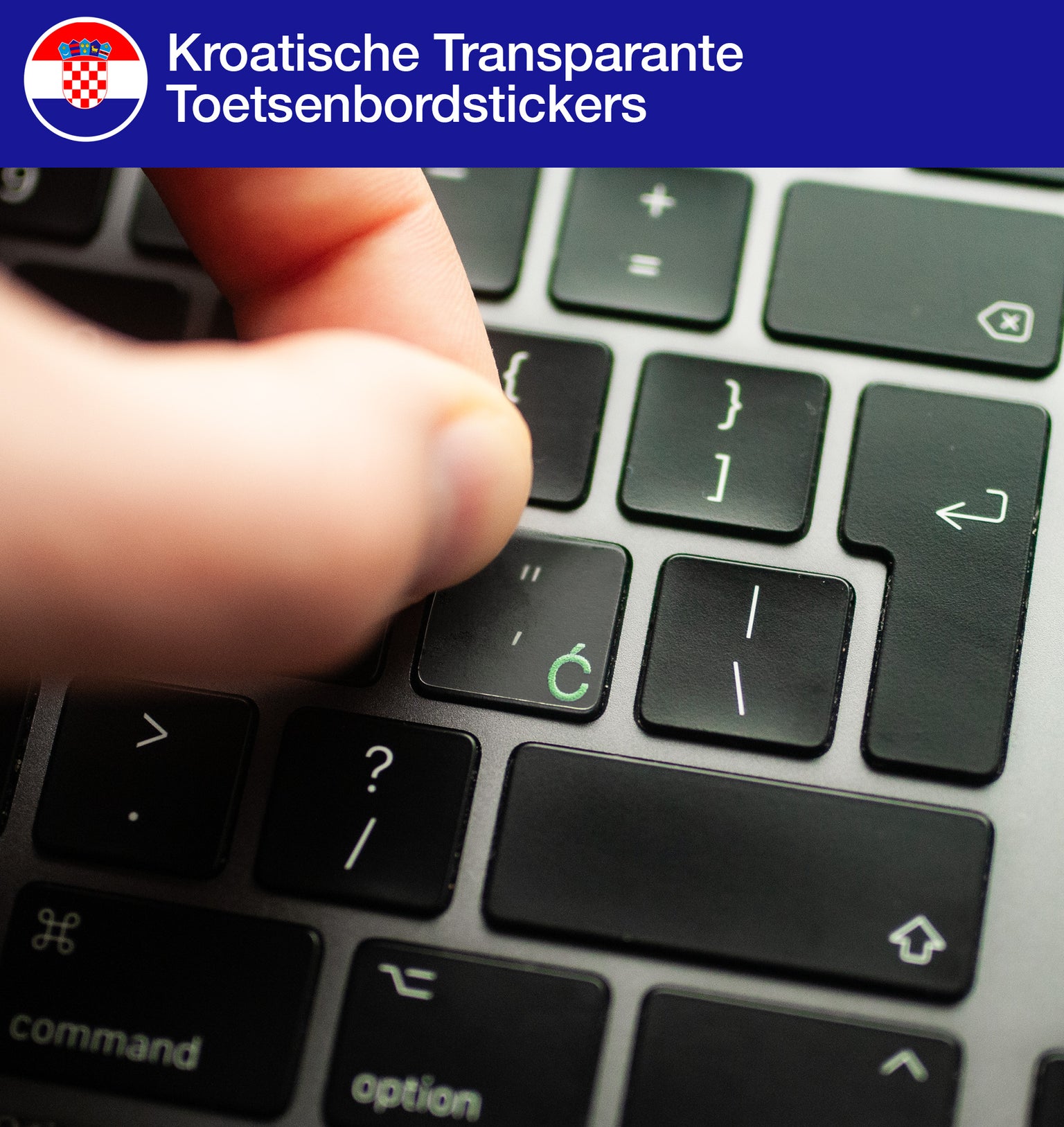 Kroatische Transparante Toetsenbordstickers