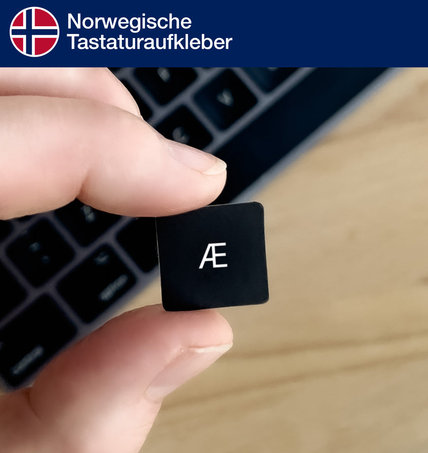 Norwegische Tastaturaufkleber