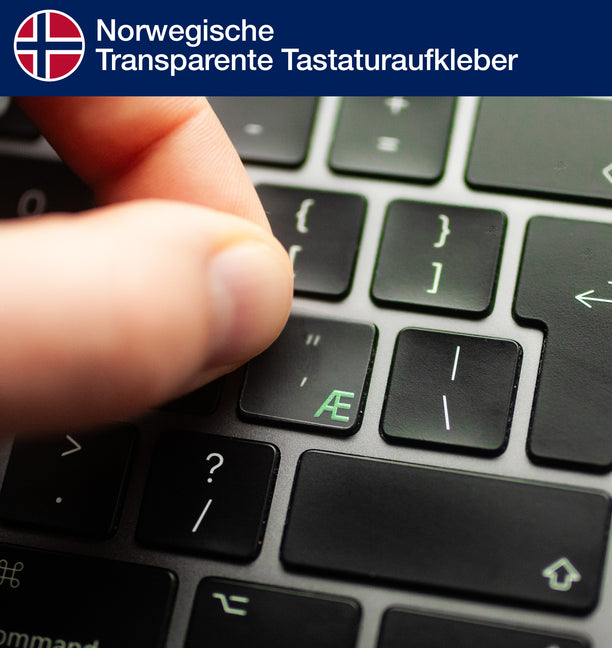 Norwegische Transparente Tastaturaufkleber