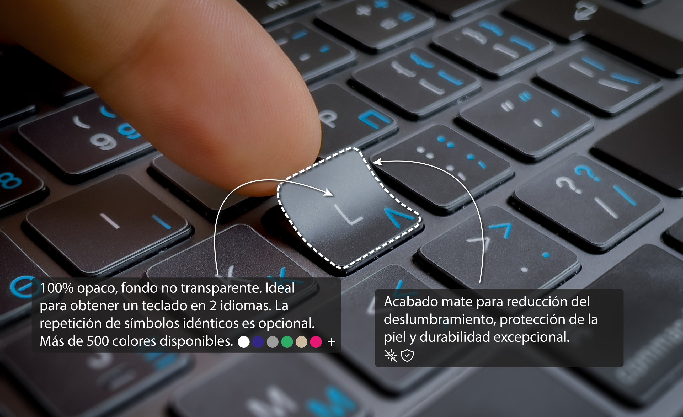 Pegatinas Teclado Bilingüe Español • Keyshorts