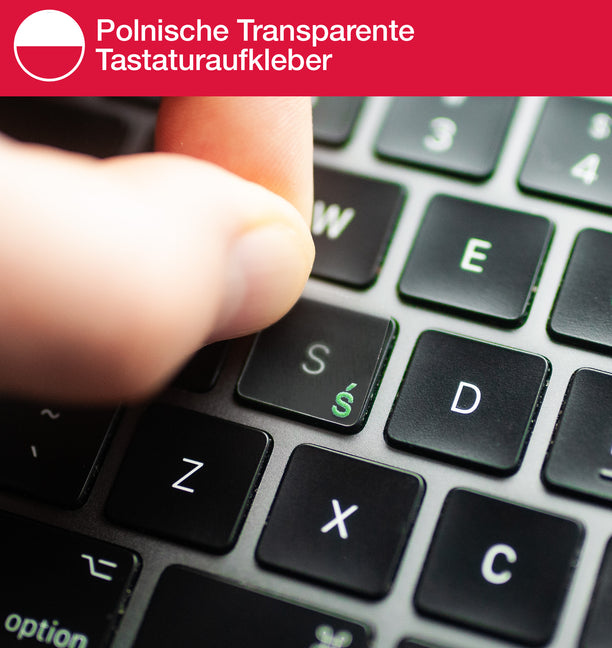 Polnische Transparente Tastaturaufkleber