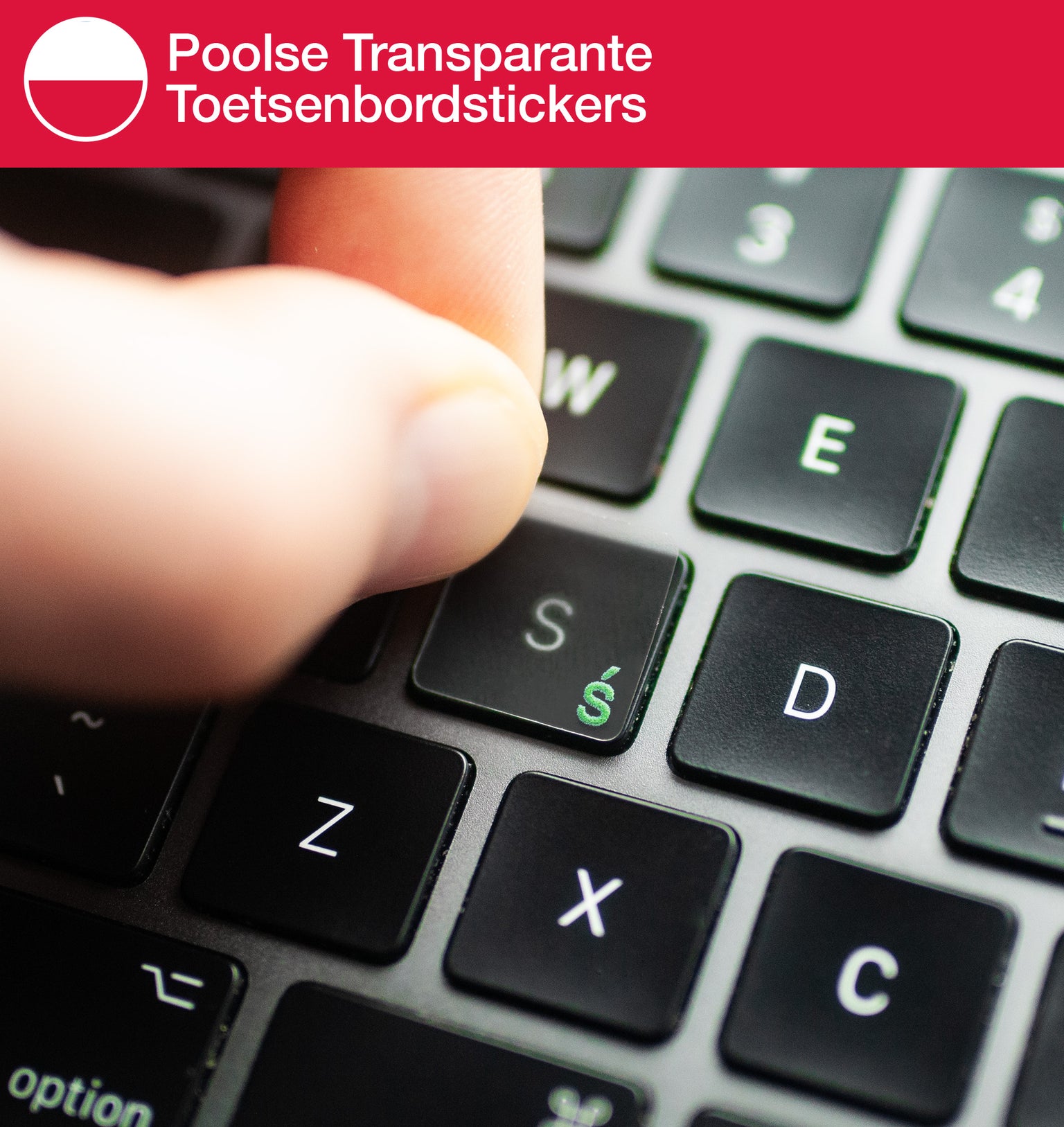 Poolse Transparante Toetsenbordstickers