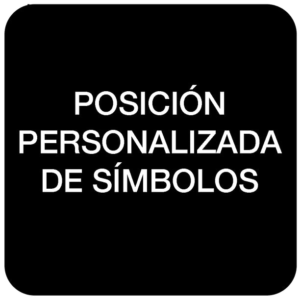 Posición de los símbolos personalizados