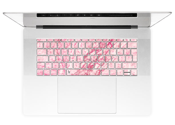 Rosa Marmor MacBook Tastaturaufkleber