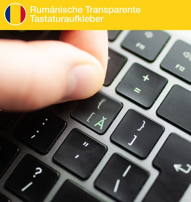 Rumänische Transparente Tastaturaufkleber