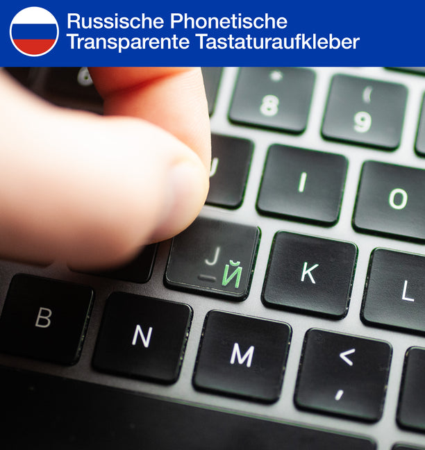 Russische Phonetische Transparente Tastaturaufkleber