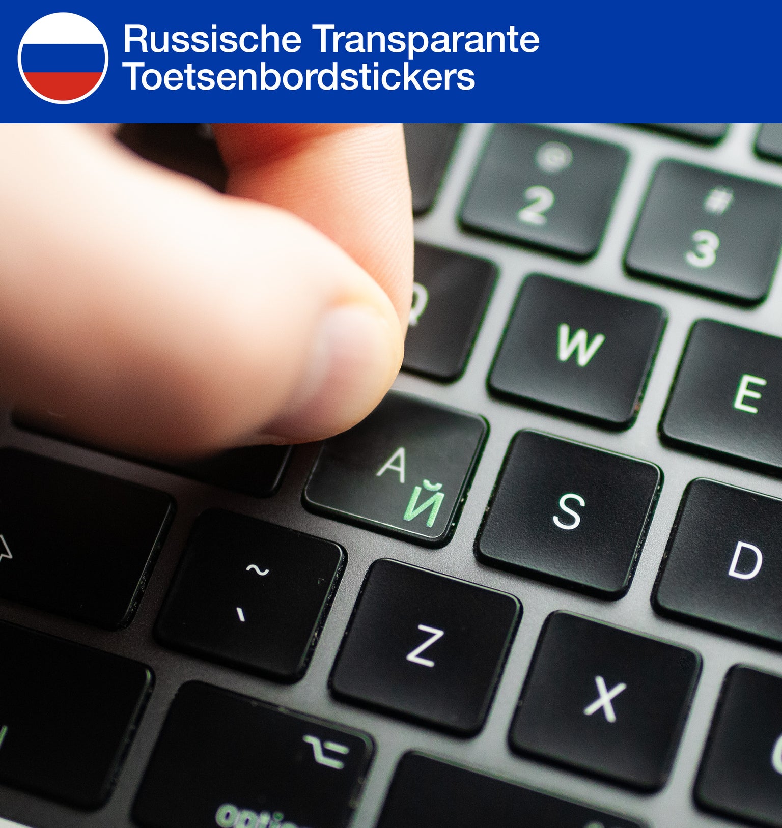 Russische Transparante Toetsenbordstickers