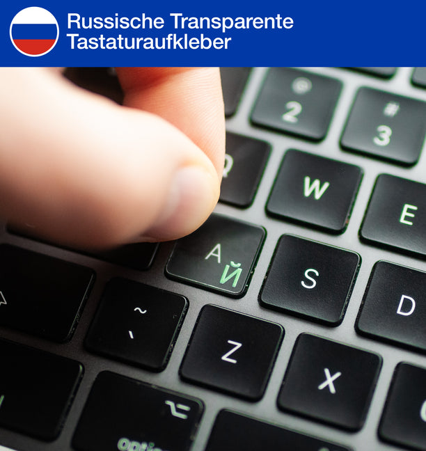 Russische Transparente Tastaturaufkleber