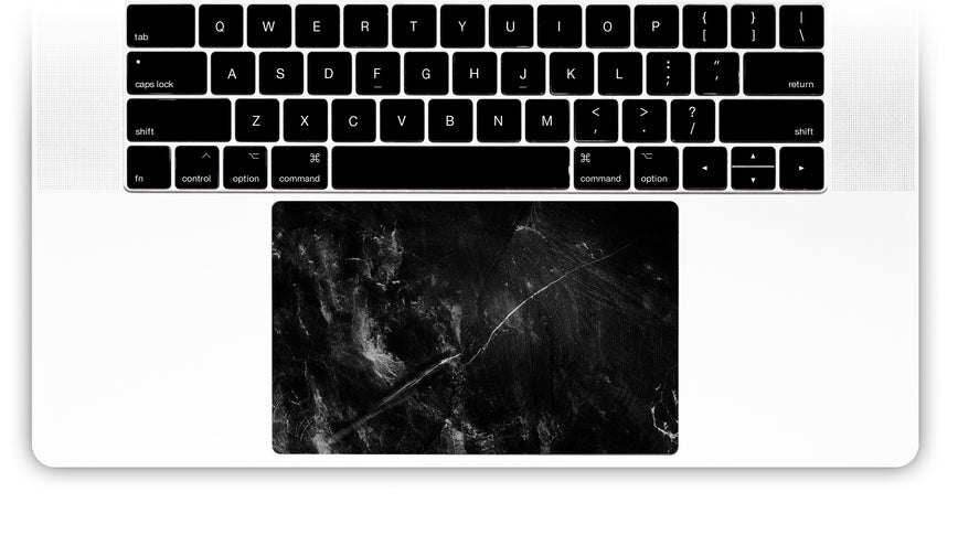 Schwarzer egoistischer Marmor MacBook-Trackpad-Aufkleber
