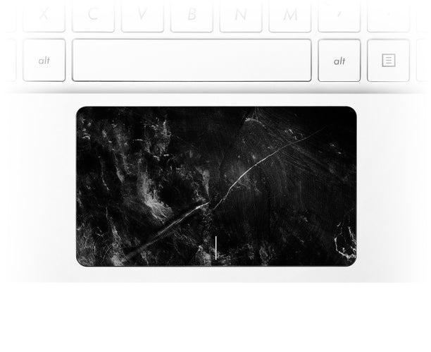 Schwarzer egoistischer Marmor PC-Trackpad-Aufkleber