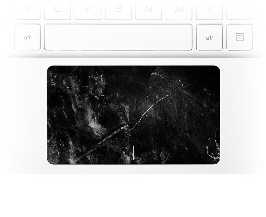 Schwarzer egoistischer Marmor PC-Trackpad-Aufkleber