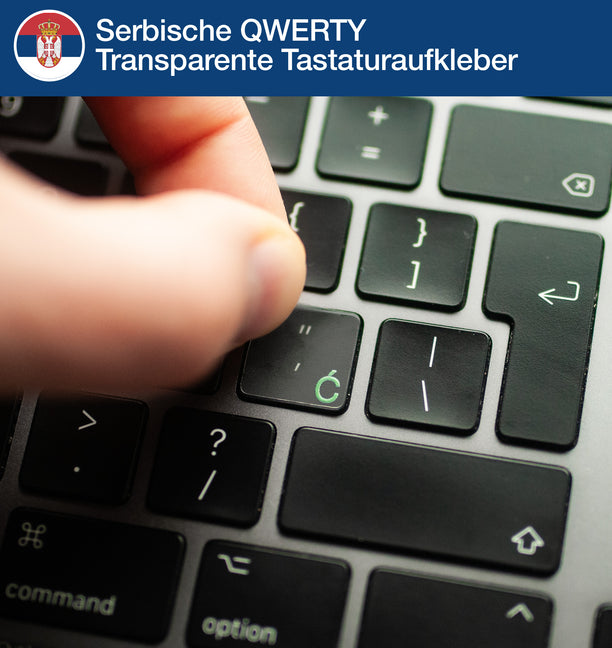 Serbische QWERTY Transparente Tastaturaufkleber