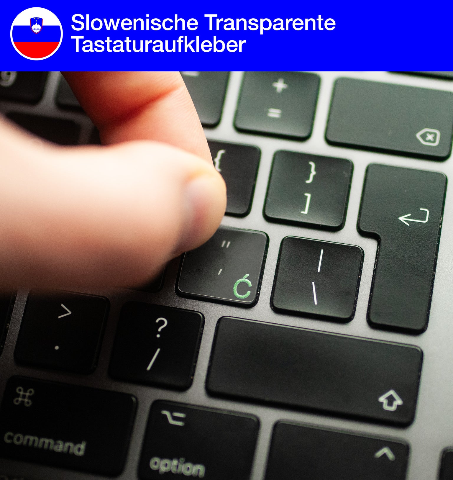 Slowenische Transparente Tastaturaufkleber